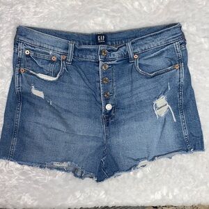 GAP BUTTON FLY DENIM cut off SHORTS size 12